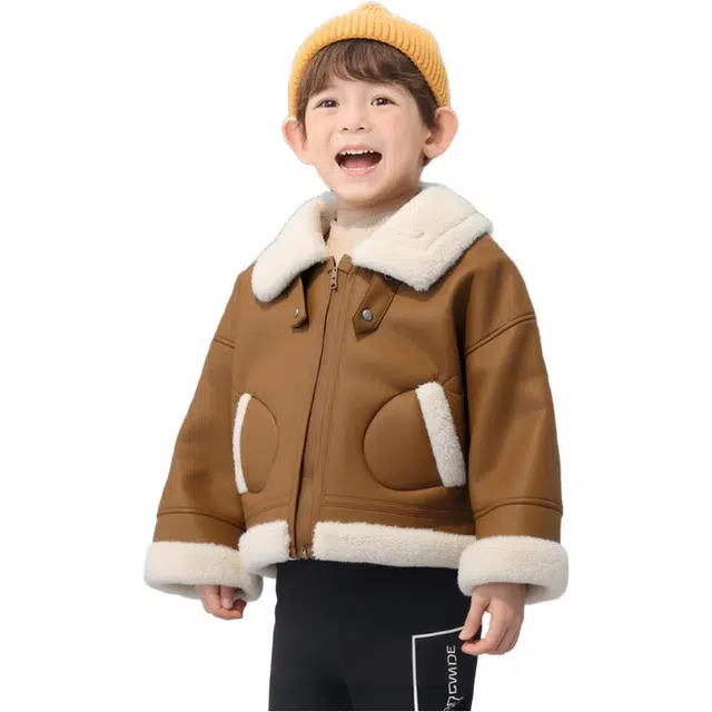 雅鹿夹克 时髦帅气舒适亲肤派克服外套 中小童