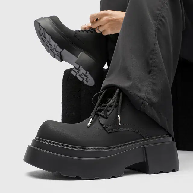 BrandName High-Top Biker Boots