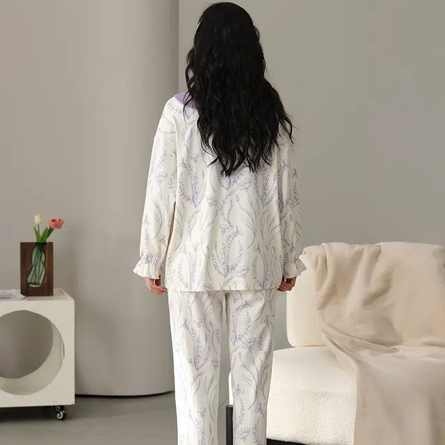 俏霓桐 开衫可爱甜美休闲舒适家居服睡衣套装 女款 图色