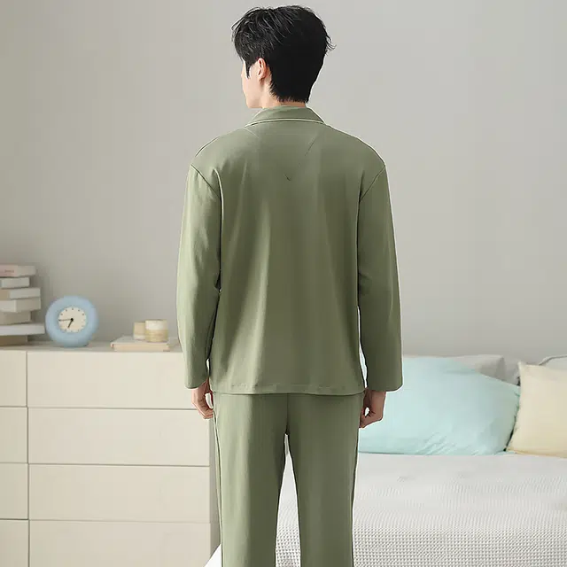 俏霓桐 大学生休闲简约时尚可外穿纯棉家居服睡衣套装 男款