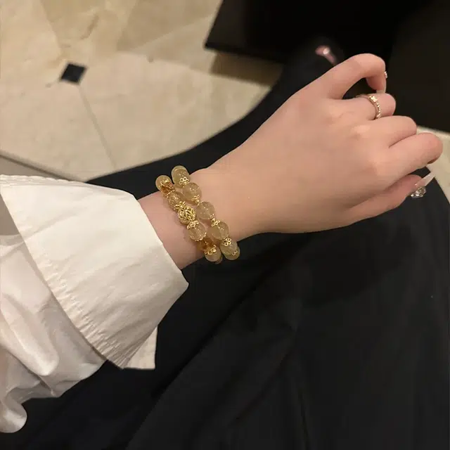【财源滚滚】 雅谷 招财转运珠 平安好运 新中式国风复古高级感轻奢小众精致百搭招财纳福 水晶 手串 男女同款情侣款
