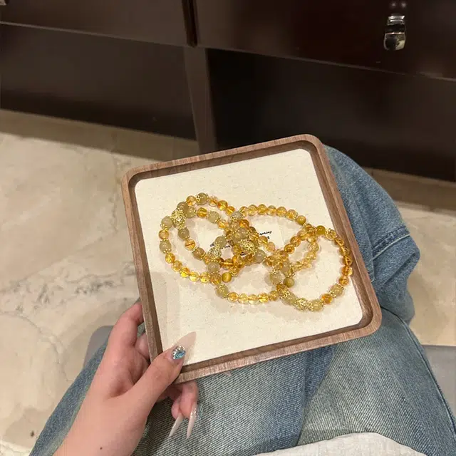【财源滚滚】 雅谷 招财转运珠 平安好运 新中式国风复古高级感轻奢小众精致百搭招财纳福 水晶 手串 男女同款情侣款