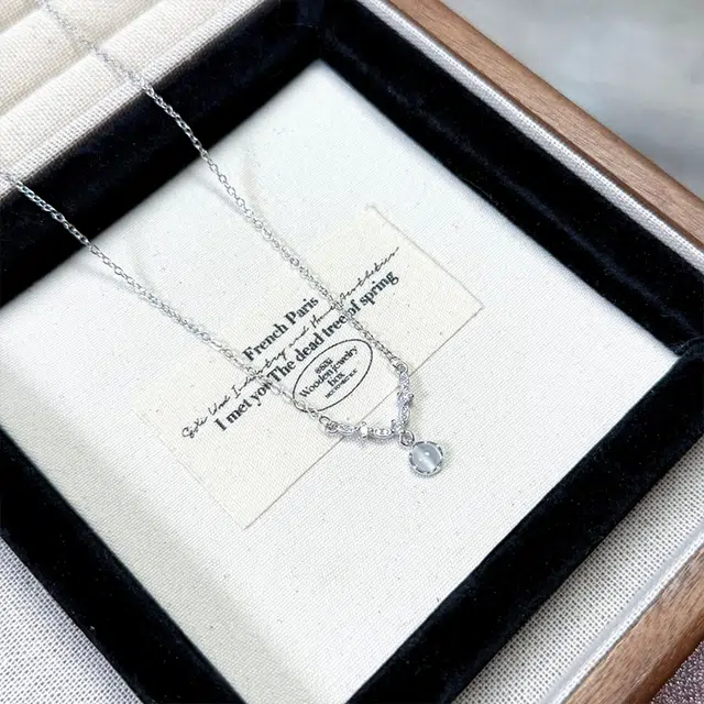 【S999足银&闪耀连理枝】 雅谷 岁岁平安 穗穗平安 爆闪紫藤花锁骨链 小众时尚清冷高级 百搭显白气质优雅 表白礼盒 玉髓 项链 女款