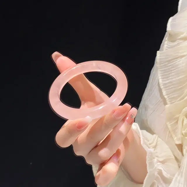 雅谷 白月光 粉晶招财 平安招桃花 一步一响 美人镯叮当镯新中式复古古风汉服旗袍蜜柚粉晶 水晶 手镯 女款