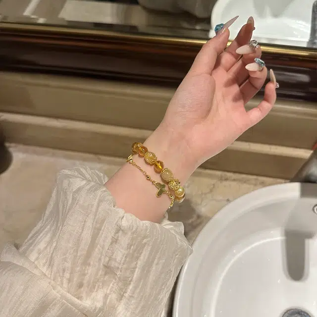 【财源滚滚】 雅谷 招财转运珠 平安好运 新中式国风复古高级感轻奢小众精致百搭招财纳福 水晶 手串 男女同款情侣款