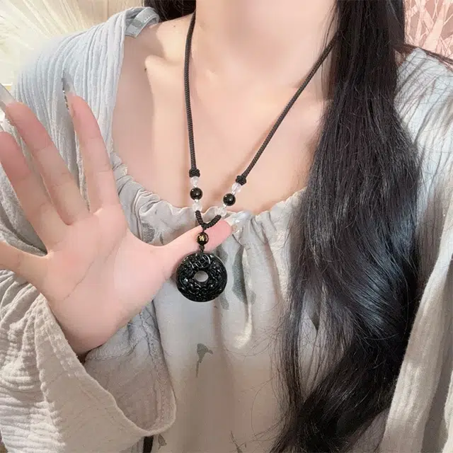 【否极泰来&貔貅招财】 雅谷 新中式国潮 瑞兽吞金兽平安扣 六字箴言转运珠 吉祥如意上岸转运 小众礼盒天然 玉髓 项链 男女同款情侣款