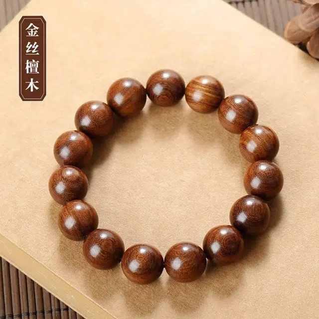 雅谷 平安 国风新中式招财时来运转灵隐寒山寺小众文玩佛珠念珠转运站 金丝檀木 手串 男女同款情侣款