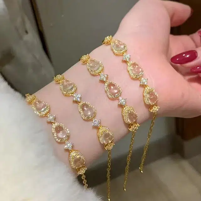 雅谷 六福吉祥 福禄吉祥 新中式国风招财转运手饰 新中式国风葫芦 古典优雅清新淡雅福气满满转运珠配饰 琉璃 手链 女款