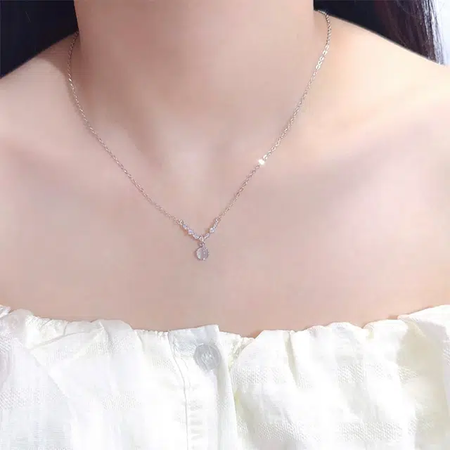 【S999足银&闪耀连理枝】 雅谷 岁岁平安 穗穗平安 爆闪紫藤花锁骨链 小众时尚清冷高级 百搭显白气质优雅 表白礼盒 玉髓 项链 女款