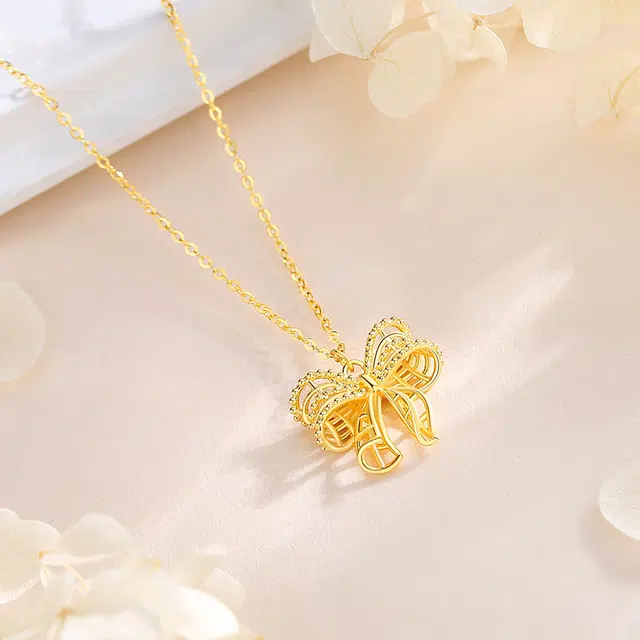 中国黄金 珍·如金 镂空蝴蝶 极简小众设计轻奢高级感 黄金 按克计价 项链 女款