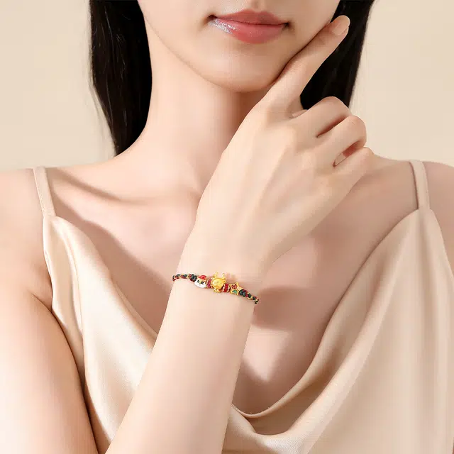中国黄金 珍·如金 圣诞雪花麋鹿 浪漫精致轻奢百搭小清新 圣诞赠礼 足金 一口价 手链 女款