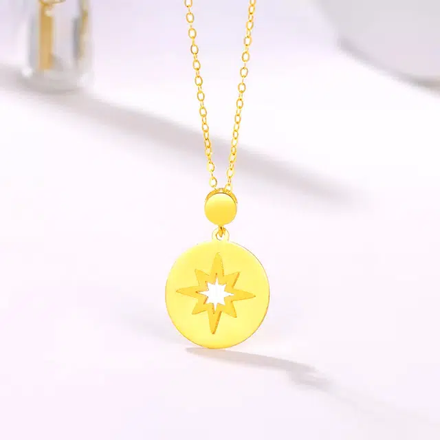 珍·如金 星有所想 简约设计个性 足金 计价金 黄金项链 男女同款情侣款