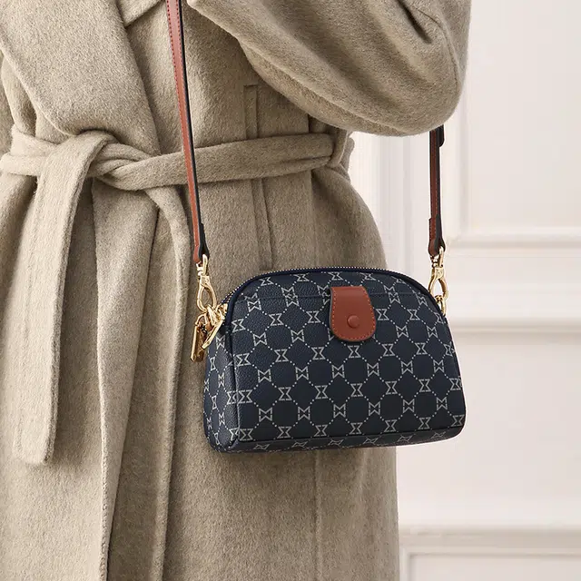 Mashalanti Vintage PVC Crossbody Small Burgundy