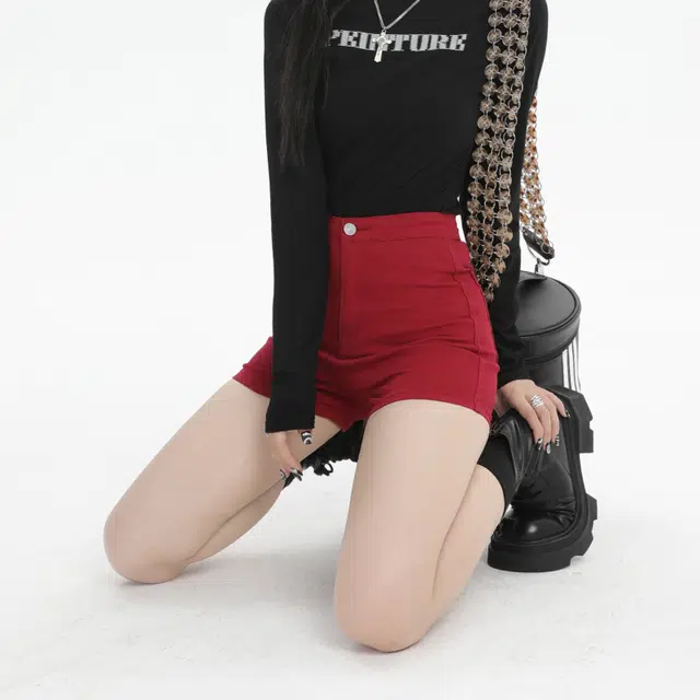 依钗 美式辣妹风超弹舒适百搭休闲热裤时尚牛仔短裤 女款