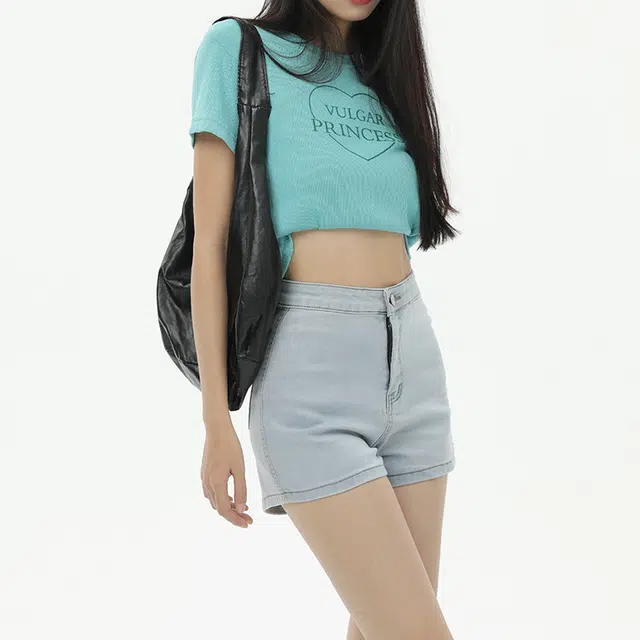 依钗 美式辣妹风超弹舒适百搭休闲热裤时尚牛仔短裤 女款