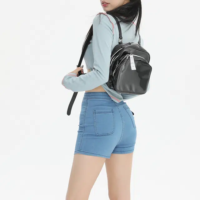 依钗 美式辣妹风超弹舒适百搭休闲热裤时尚牛仔短裤 女款