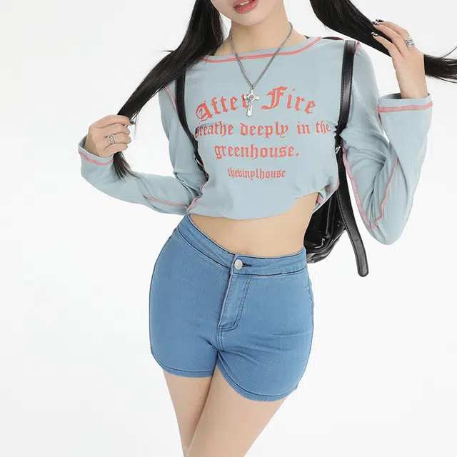 依钗 美式辣妹风超弹舒适百搭休闲热裤时尚牛仔短裤 女款