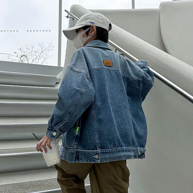 熊猫圆圆 童装 儿童装男童秋装牛仔外套新款中大童春秋款男孩上衣秋季帅气潮