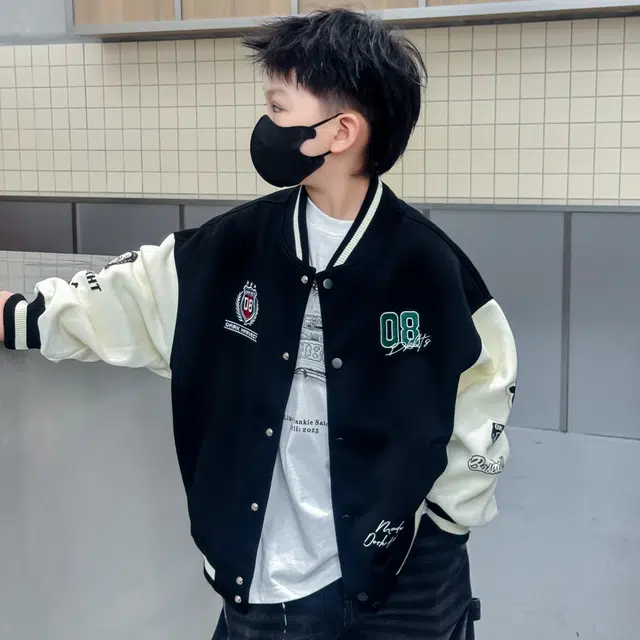 熊猫圆圆棒球服 时尚帅气潮牌刺绣潮流拼接百搭