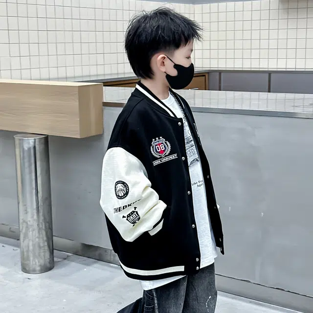 熊猫圆圆棒球服 时尚帅气潮牌刺绣潮流拼接百搭