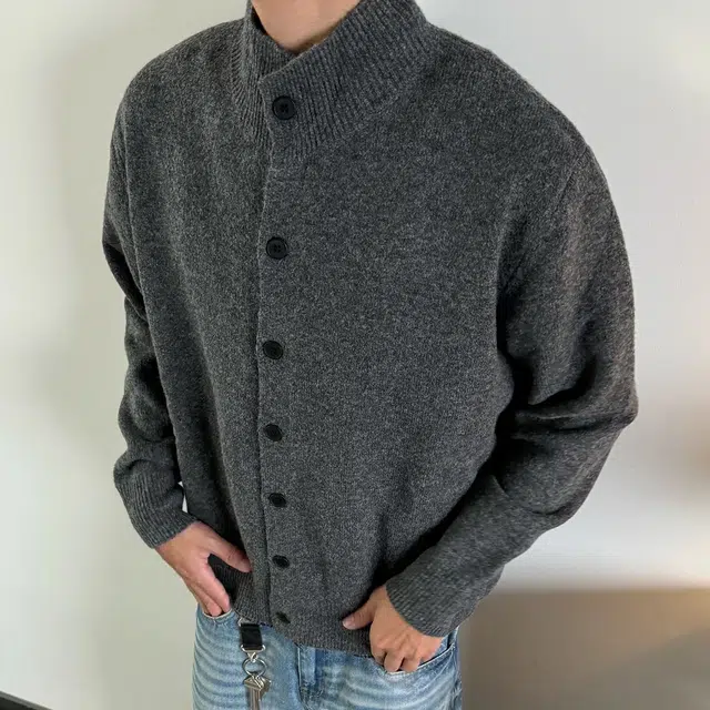 虫小绿 高级慵懒与美式复古兼具的秋冬外套针织衫 男女同款