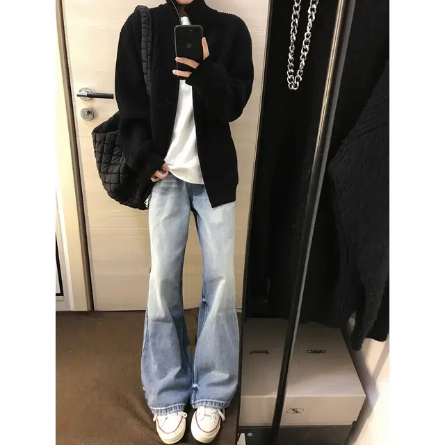 虫小绿 美式复古慵懒风多季适用拉链开衫外套针织衫 男款