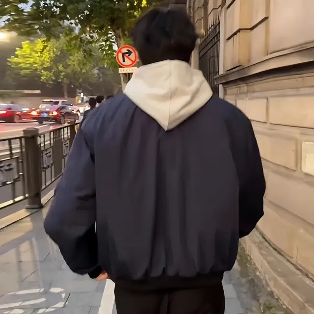 虫小绿 美式高街复古潮牌侧边拉链设计翻领百搭日常通勤休闲工装哈灵顿飞行员短款底特律纯色夹克 男女同款