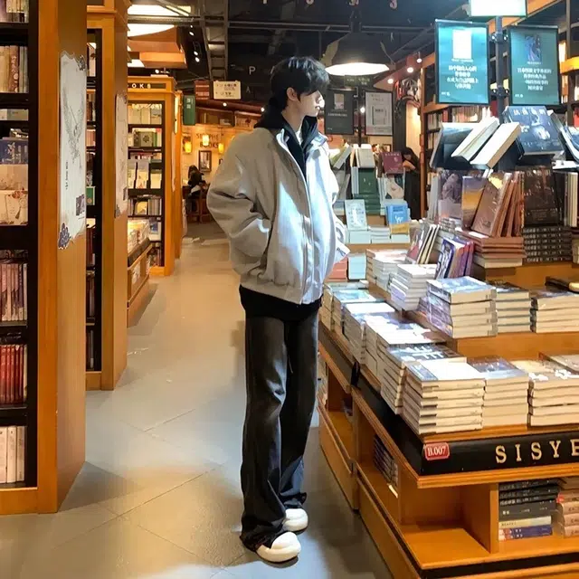 虫小绿 美式高街解构拼接小众设计毛呢纯色外套秋冬季基础款立领宽松休闲百搭舒适通勤开衫卫衣教练行政飞行员夹克 男女同款