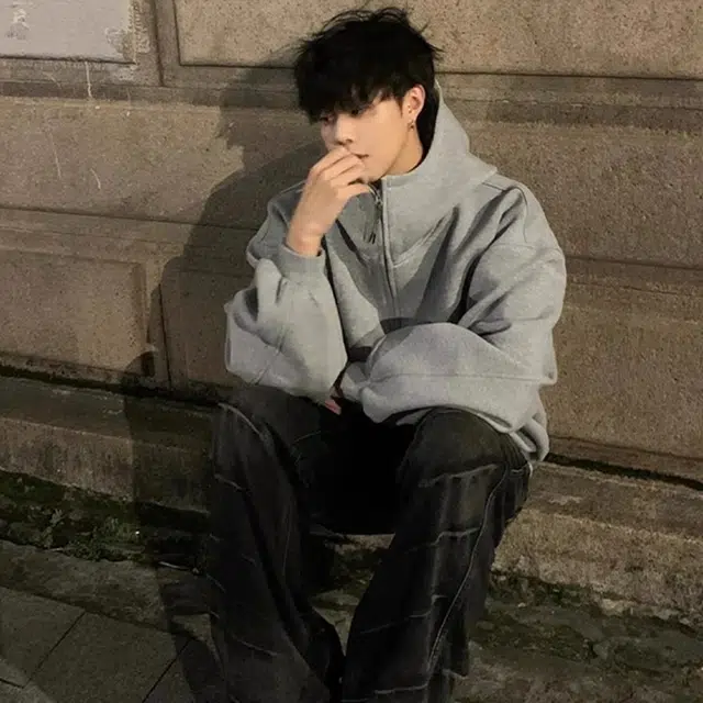 虫小绿 街头复古重磅纯色春秋季潮流长袖外套美式高级感休闲百搭宽松连帽卫衣 男女同款