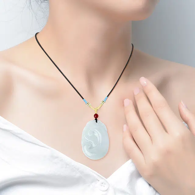 亿珍阁 平安转运如意吉祥新中式 糯种 翡翠吊坠 男女同款情侣款