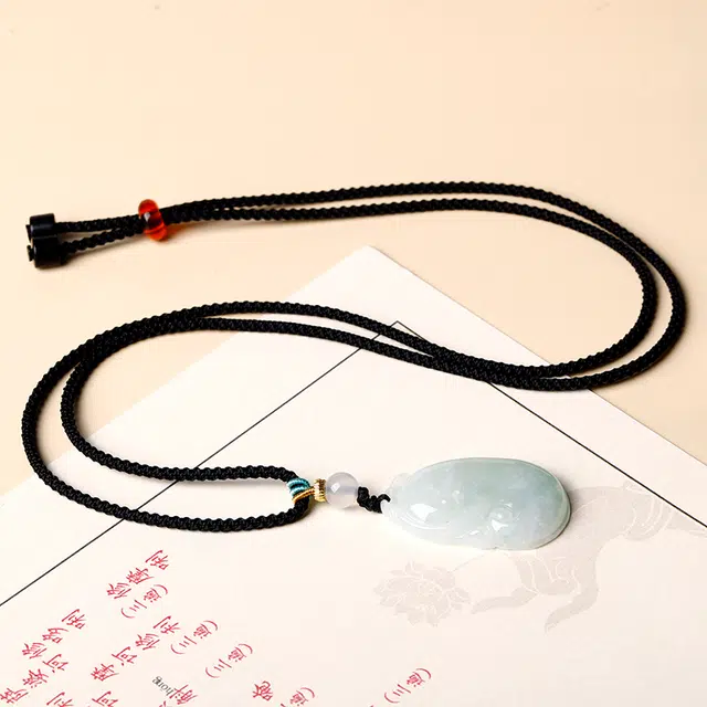 亿珍阁 吉祥如意 新中式平安转运 糯种 翡翠吊坠 男女同款情侣款