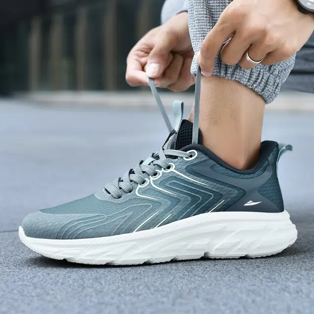 酷丁 时尚百搭 网布减震防滑透气 低帮跑步鞋 男款