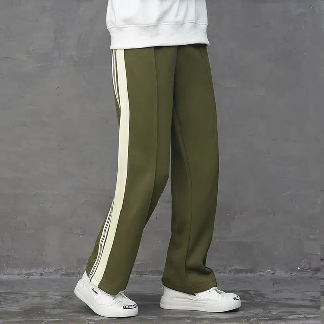 哈比熊 童装 直筒撞色条纹针织运动裤 男童女童