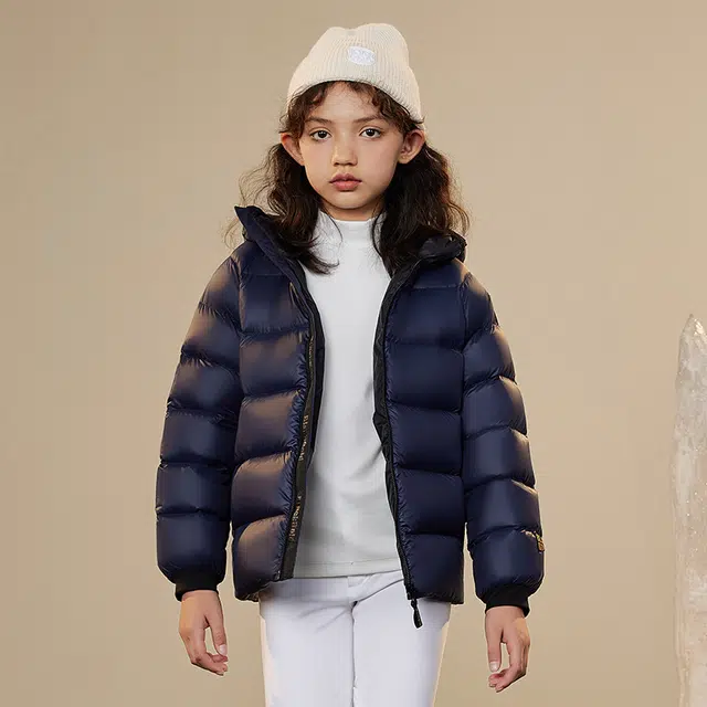 高梵 黑金儿童羽绒服鹅绒轻薄连帽反季外套羽绒服 男童女童羽绒服 儿童款