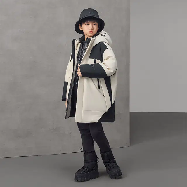 高梵羽绒服 冬季户外鹅绒长款加厚外套 青少年