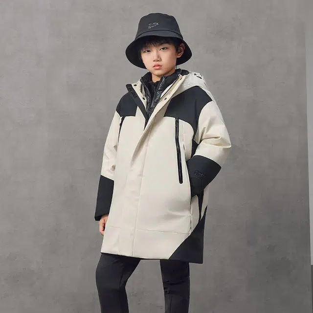 高梵羽绒服 冬季户外鹅绒长款加厚外套 青少年