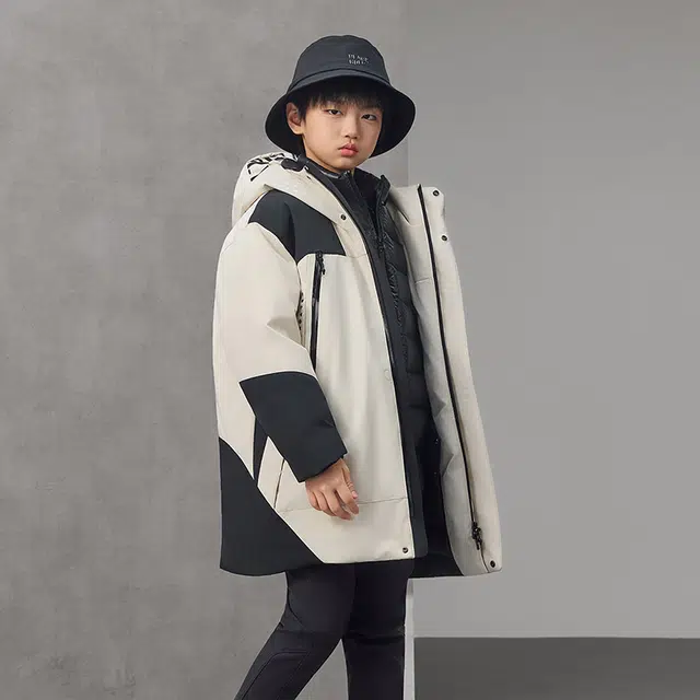 高梵羽绒服 冬季户外鹅绒长款加厚外套 青少年