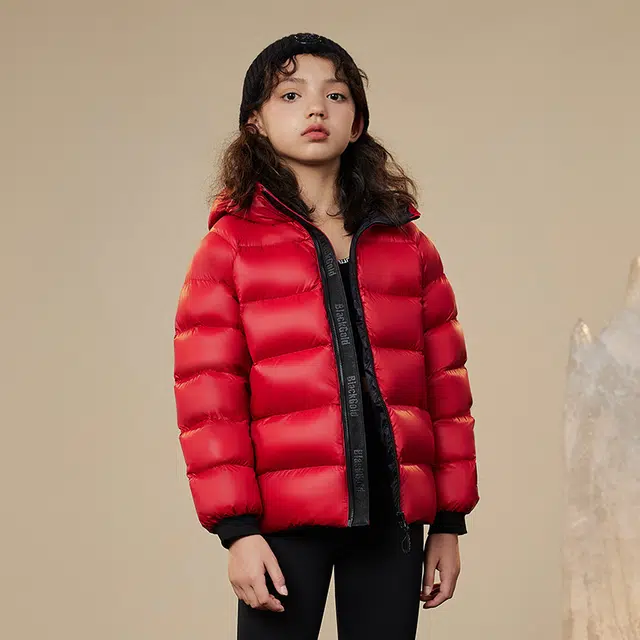 高梵 黑金儿童羽绒服鹅绒轻薄连帽反季外套羽绒服 男童女童羽绒服 儿童款