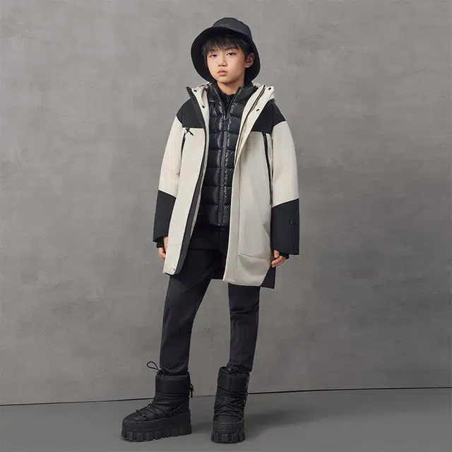 高梵羽绒服 冬季户外鹅绒长款加厚外套 青少年