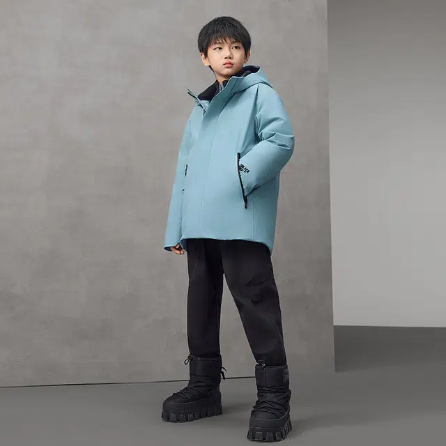 高梵 舒适连帽拉链亲肤羽绒服 青少年