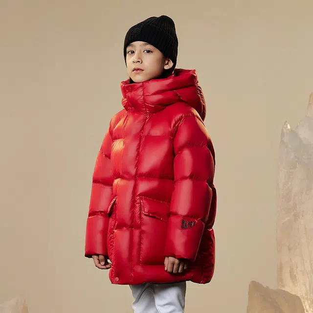 高梵 童装 黑金儿童鹅绒服小火山亲子装加厚羽绒服 儿童款
