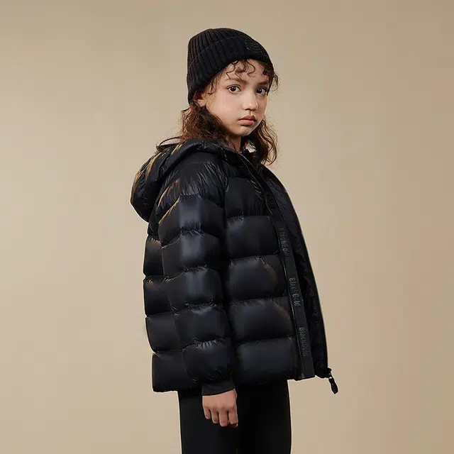 高梵 黑金儿童羽绒服鹅绒轻薄连帽反季外套羽绒服 男童女童羽绒服 儿童款