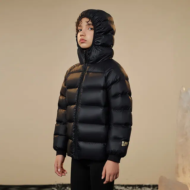 高梵 黑金儿童羽绒服鹅绒轻薄连帽反季外套羽绒服 男童女童羽绒服 儿童款