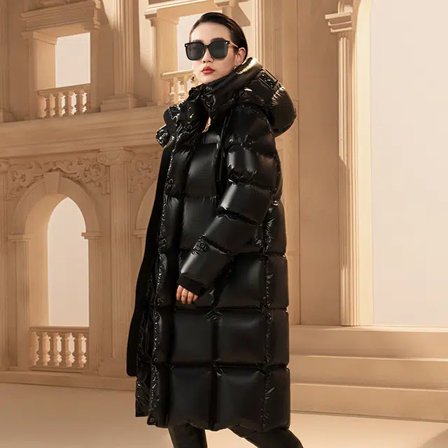 高梵 黑金六格龙年系列长款羽绒服 男女同款 黑色