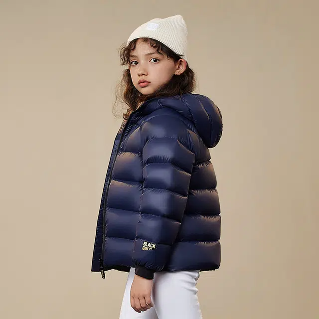 高梵 黑金儿童羽绒服鹅绒轻薄连帽反季外套羽绒服 男童女童羽绒服 儿童款