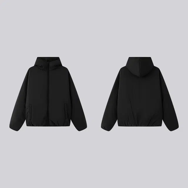 无畏东方 厚款宽松舒适百搭连帽长袖棉服 男女同款