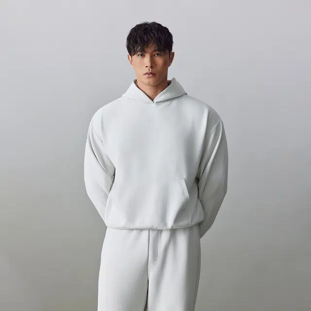 无畏东方 无观云朵华夫格连帽卫衣 男女同款