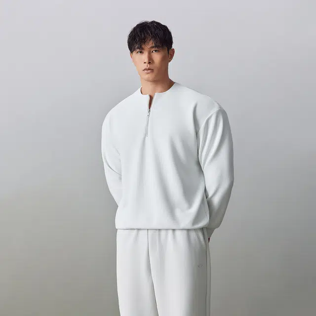 无畏东方 无观云朵华夫格圆领卫衣 男女同款