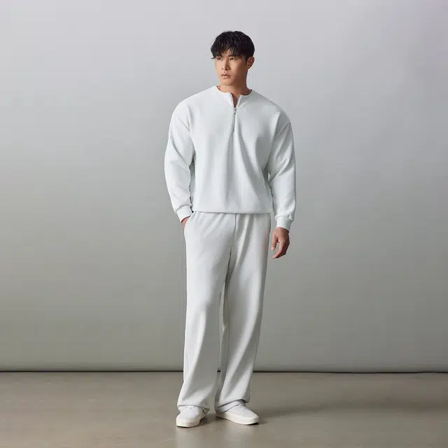 无畏东方 无观云朵华夫格圆领卫衣 男女同款