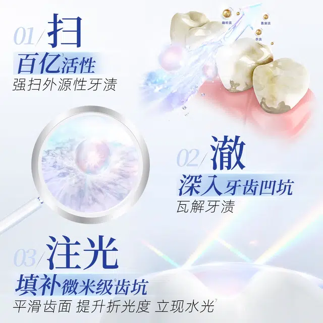 狮王 齿力佳水光酵素注光白牙膏成人去黄含氟 清新口气去牙渍美白去烟渍